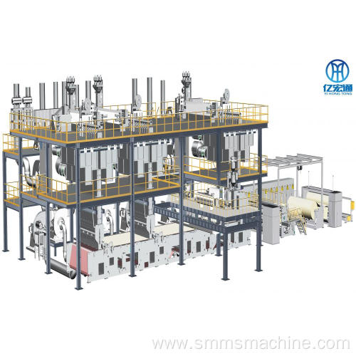 SMMS Spunbond Meltblown Non-woven Fabric Production Line